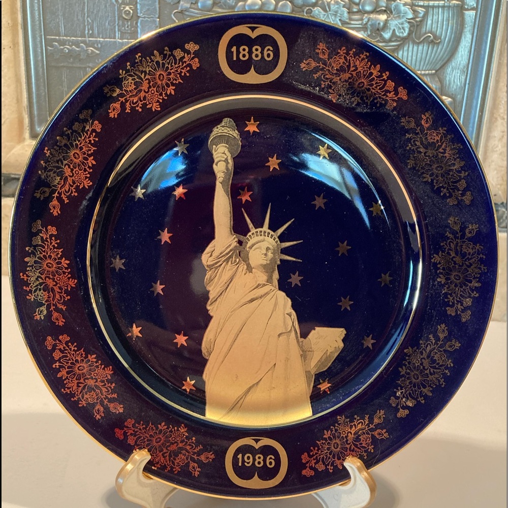 Limoges Statue of Liberty plate